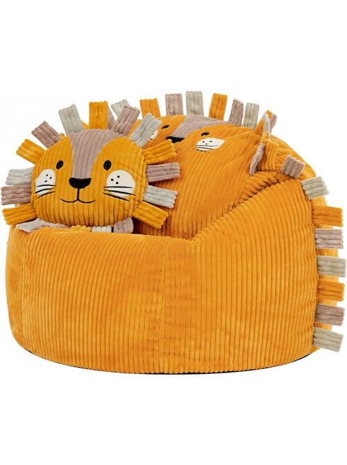 Puf sillón infantil de pana con cojín de animal - icon - Kiabi