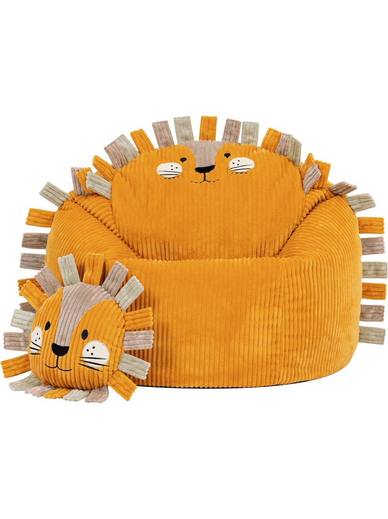 Puf sillón infantil de pana con cojín de animal - icon Lino - Kiabi