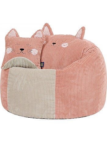 Puf sillón infantil de pana con cojín de animal - icon