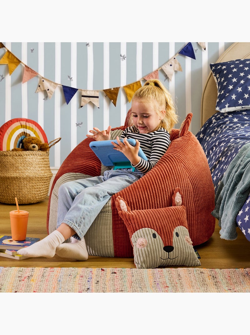 Puf sillón infantil de pana con cojín de animal - icon Terracota - Kiabi