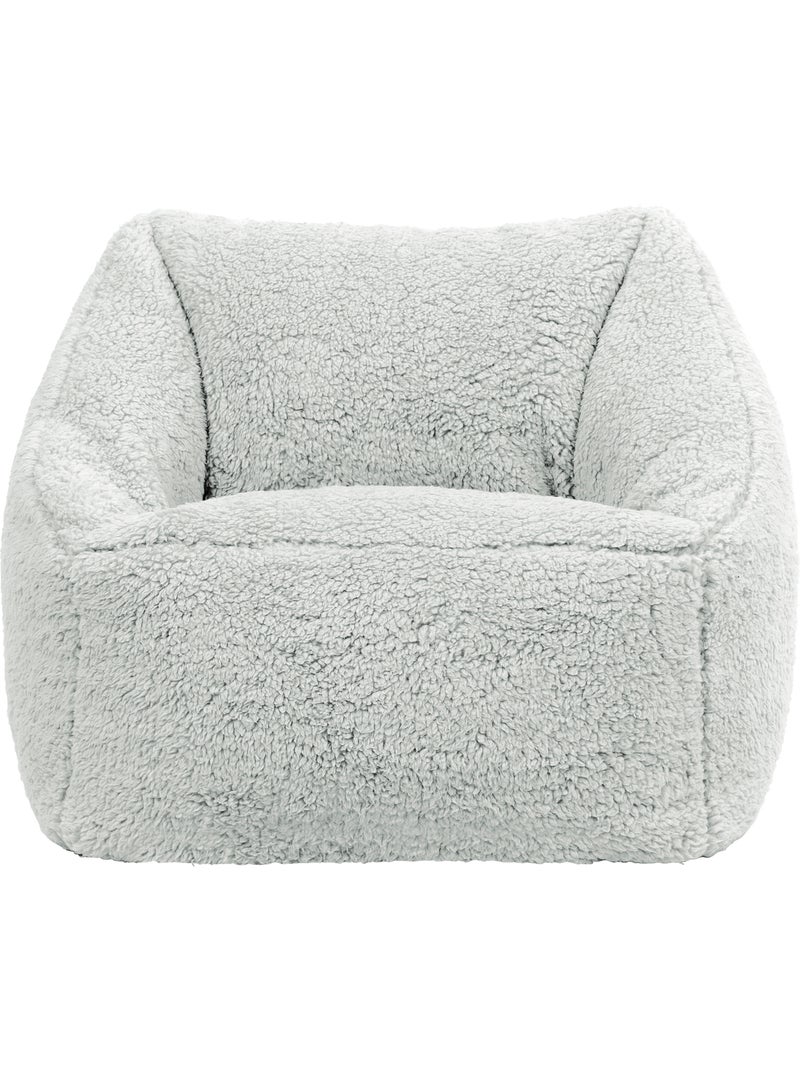 Puf sillón infantil de tejido de peluche suave - icon Gris claro - Kiabi