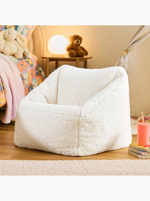 Puf sillón infantil de tejido de peluche suave - icon - Kiabi