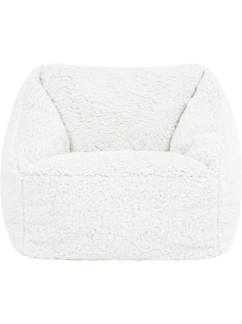 Puf sillón infantil de tejido de peluche suave - icon Marfil - Kiabi