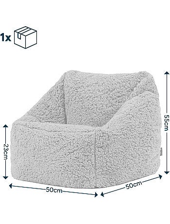 Puf sillón infantil de tejido de peluche suave - icon