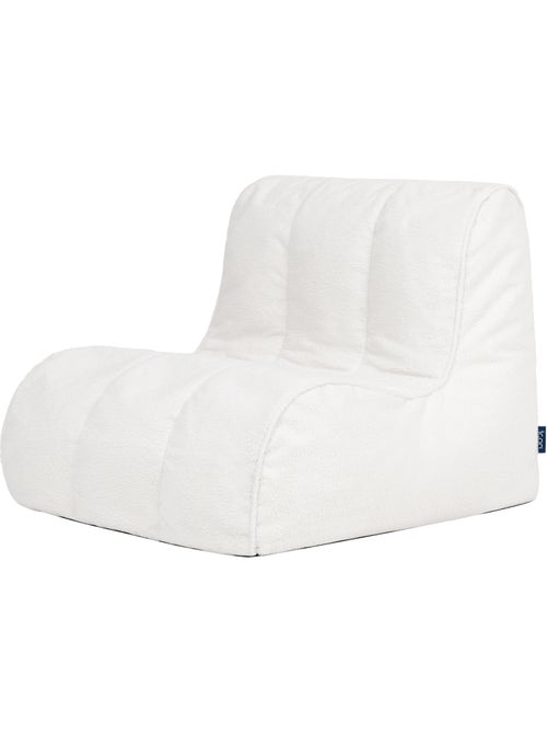 Puf sillón tipo butaca, sillón de suelo swoop de tejido bouclé - icon - Kiabi