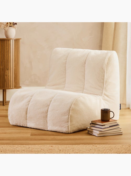 Puf sillón tipo butaca, sillón de suelo swoop de tejido bouclé - icon - Kiabi