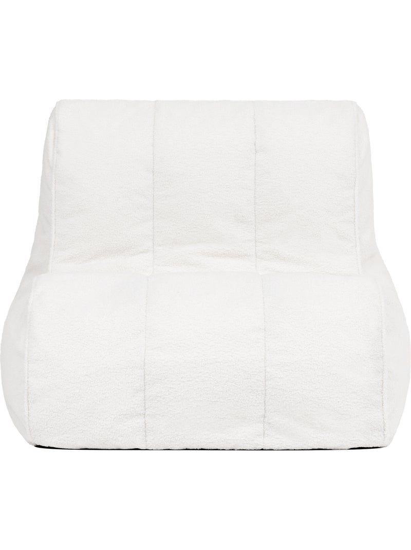 Puf sillón tipo butaca, sillón de suelo swoop de tejido bouclé - icon Marfil - Kiabi