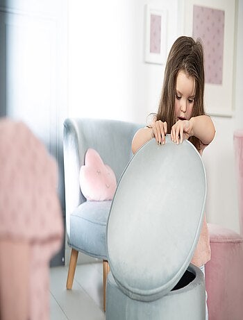 Puff baúl ovalado en terciopelo - ROBA 'lil sofa'