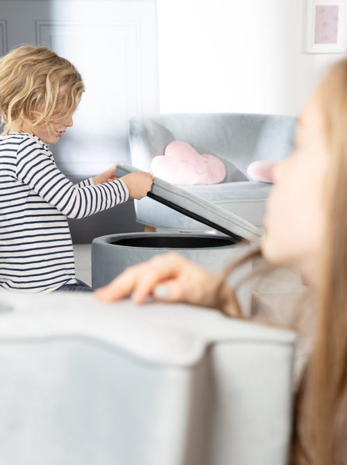 Puff baúl ovalado en terciopelo - ROBA 'lil sofa' - Kiabi