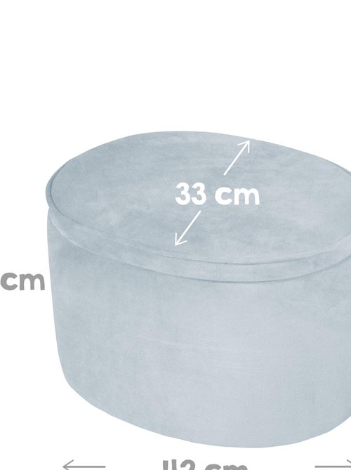 Puff baúl ovalado en terciopelo - ROBA 'lil sofa' - Kiabi