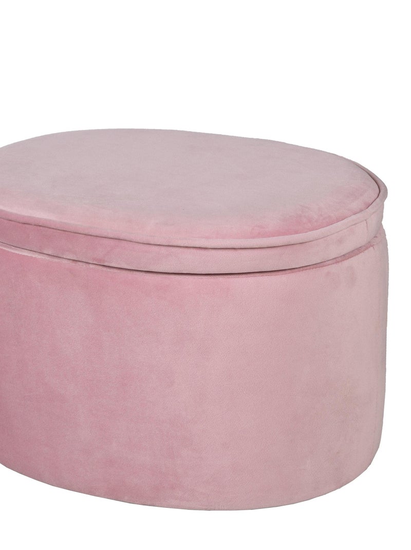 Puff baúl ovalado en terciopelo - ROBA 'lil sofa' Rosa - Kiabi