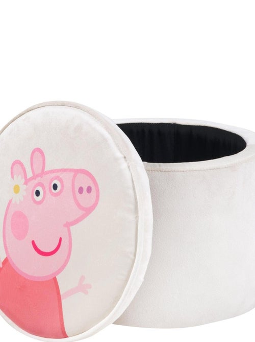 Puff baúl redondo para bebé en terciopelo 'Roba Peppa Pig' - Kiabi