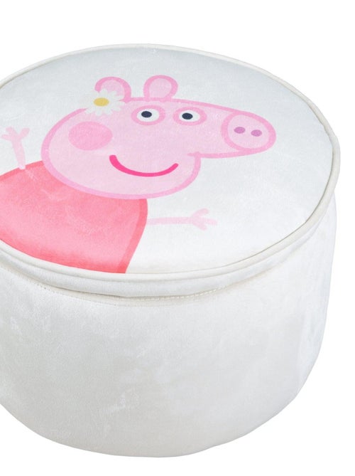 Puff baúl redondo para bebé en terciopelo 'Roba Peppa Pig' - Kiabi