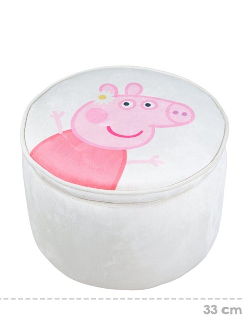 Puff baúl redondo para bebé en terciopelo 'Roba Peppa Pig' - Kiabi