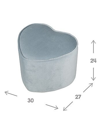 Puff corazón en terciopelo suave para niños - ROBA 'lil sofa'