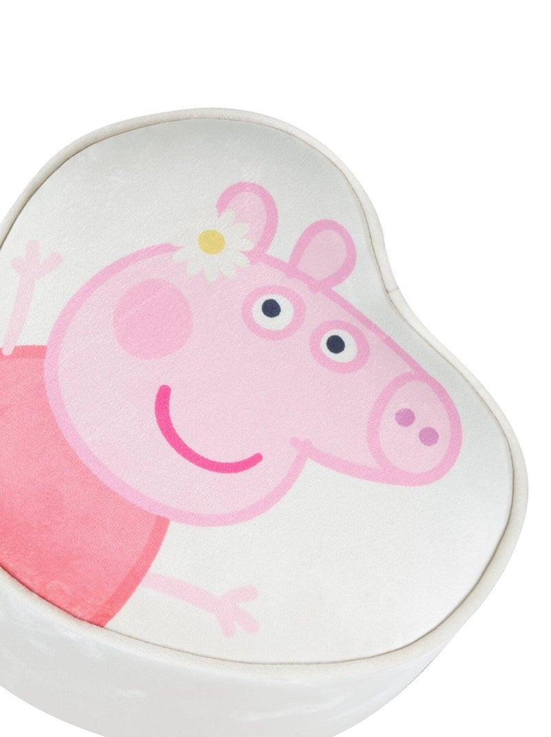 Puff corazón en terciopelo suave para niños 'Roba Peppa Pig' Beige - Kiabi