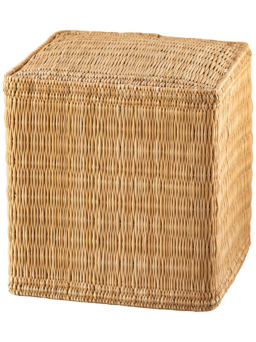 Puff de paja tejido a mano - Kiabi Puff de paja tejido a mano - Kiabi