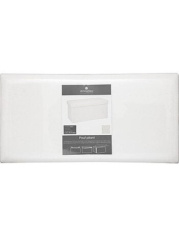 Puff de piel doble plegable