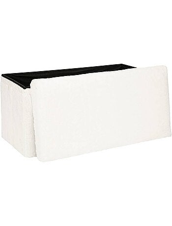 Puff de piel doble plegable