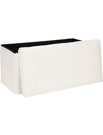 Puff de piel doble plegable