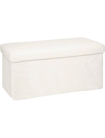 Puff doble plegable ezzio piel blanco