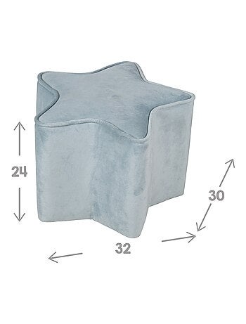 Puff estrella en terciopelo suave para niños - ROBA 'lil sofa'