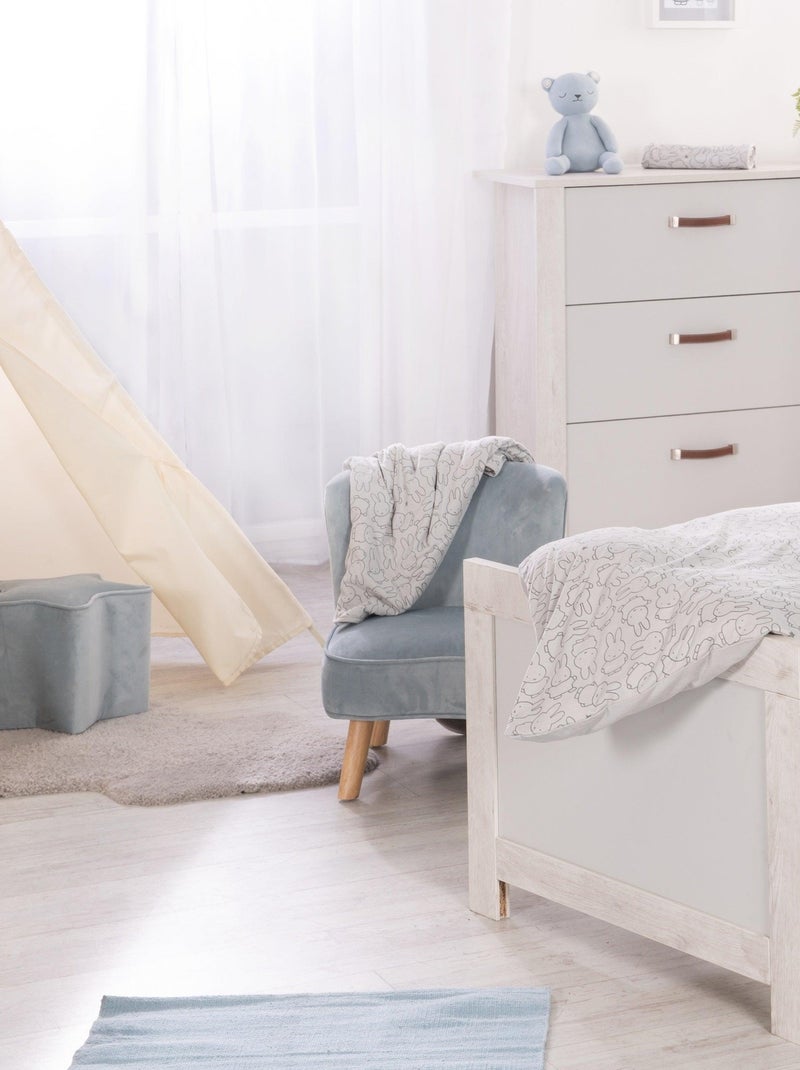 Puff estrella en terciopelo suave para niños - ROBA 'lil sofa' Azul claro - Kiabi