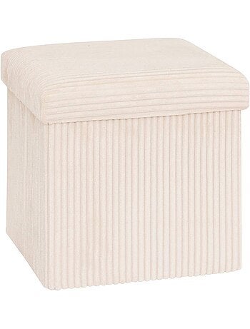 Puff plegable arum verde caqui 38x38cm