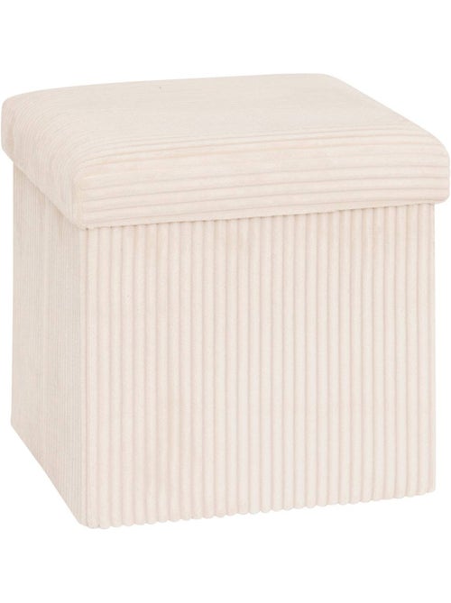 Puff plegable arum marfil 38x38cm - Kiabi Puff plegable arum marfil 38x38cm - Kiabi
