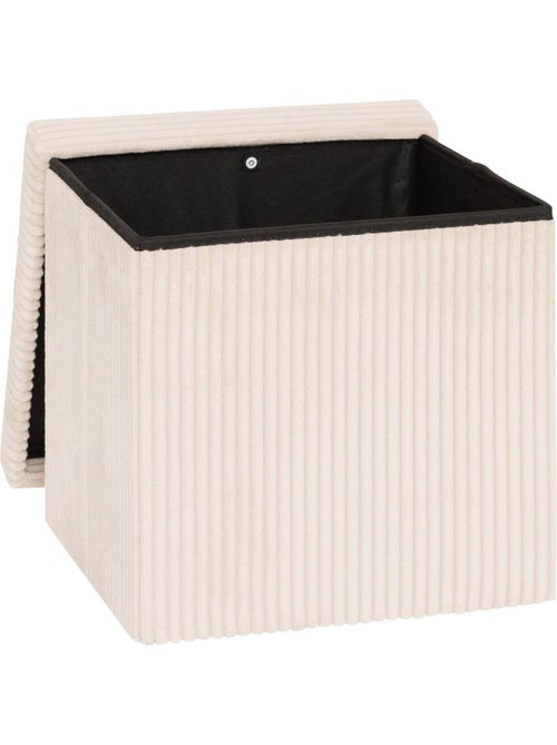 Puff plegable arum marfil 38x38cm - Kiabi Puff plegable arum marfil 38x38cm - Kiabi