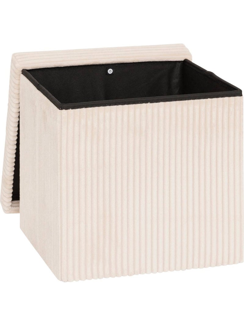 Puff plegable arum marfil 38x38cm Marfil - Kiabi
