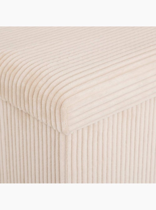 Puff plegable arum marfil 38x38cm - Kiabi Puff plegable arum marfil 38x38cm - Kiabi