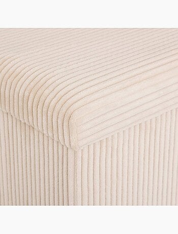 Puff plegable arum marfil 76x38cm