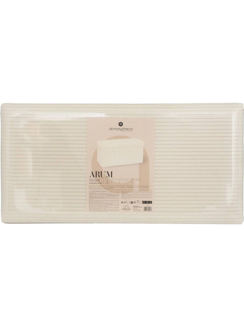 Puff plegable arum marfil 76x38cm Marfil - Kiabi