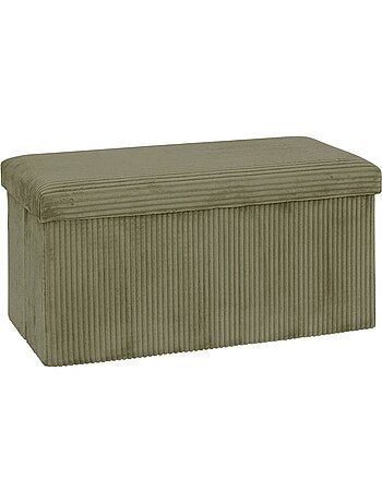 Puff plegable arum verde caqui 76x38cm