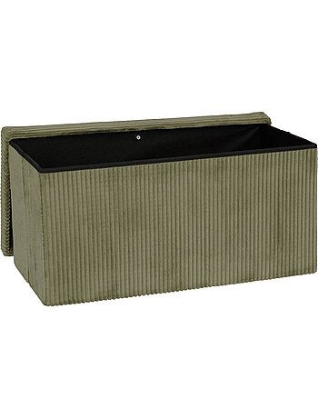 Puff plegable arum verde caqui 76x38cm