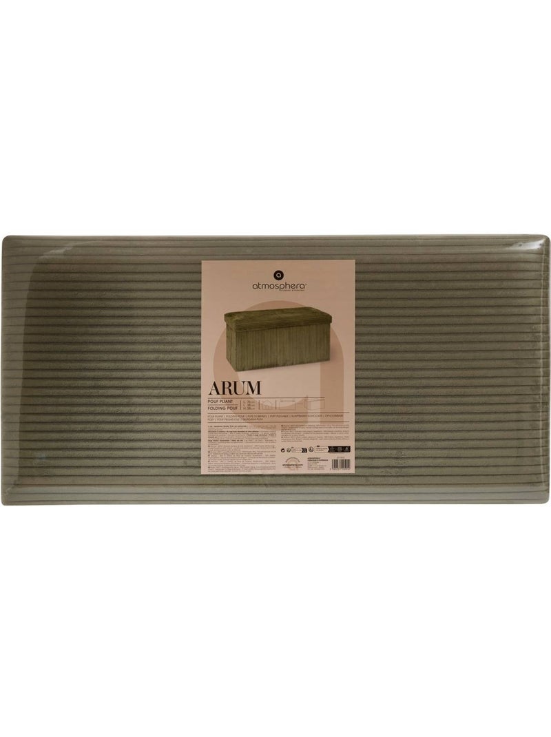 Puff plegable arum verde caqui 76x38cm Caqui - Kiabi