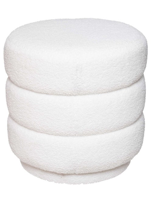 Puff redondo con rizos - Kiabi Puff redondo con rizos - Kiabi