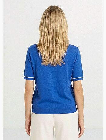 Pull fin col polo manches courtes - Afibel
