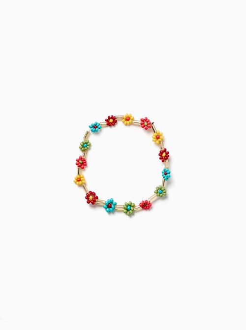 Pulsera con cuentas de flores - Kiabi
