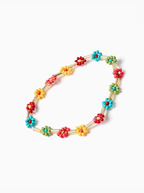 Pulsera con cuentas de flores - Kiabi