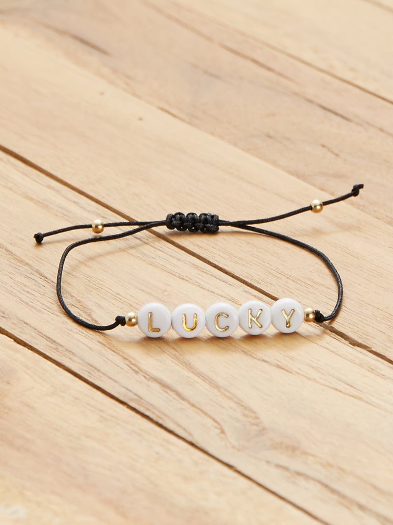 Pulsera con letras NEGRO - Kiabi