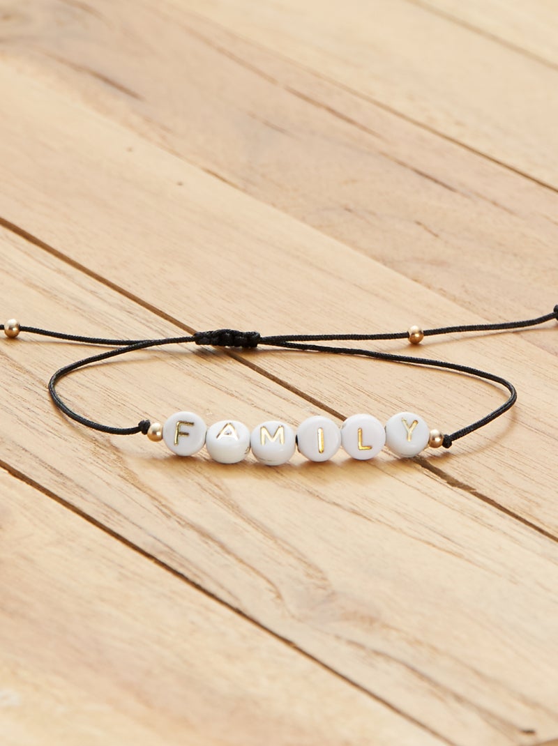 Pulsera con letras NEGRO - Kiabi