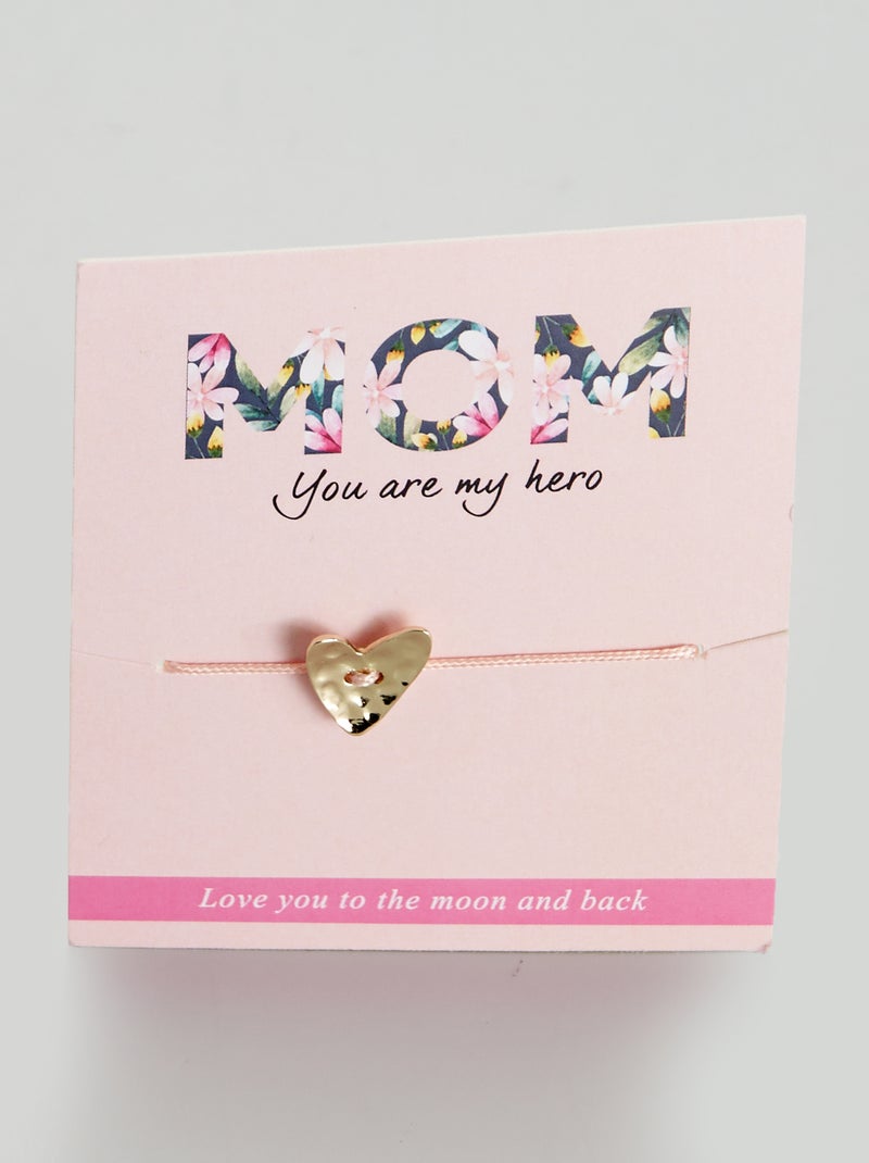 Pulsera 'corazón' ROSA - Kiabi