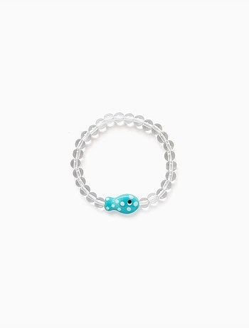 Pulsera de cuentas con colgante en forma de pez