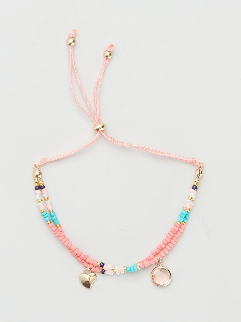Pulsera de dos tiras ROSA - Kiabi