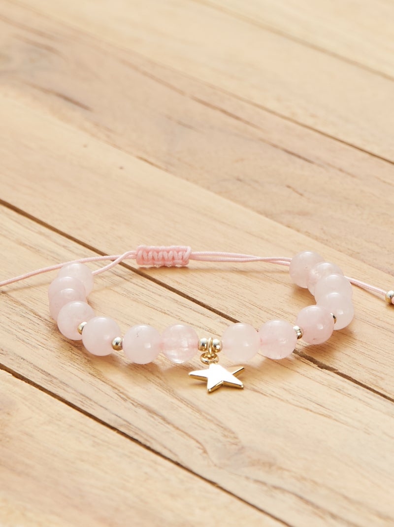 Pulsera de perlas y estrellas ROSA - Kiabi