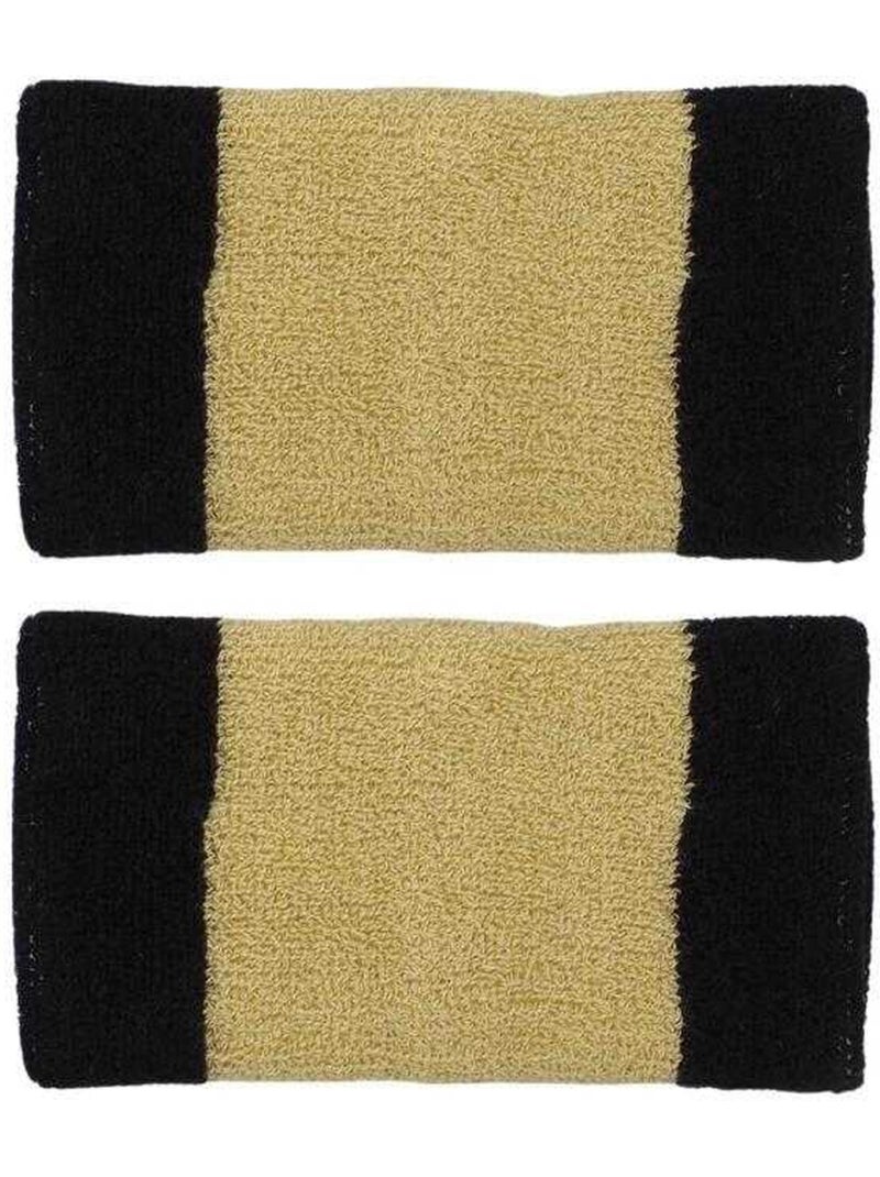 Pulsera diseño logotipo de punto doble ancho - pack de 2 - nike Negro Dorado - Kiabi