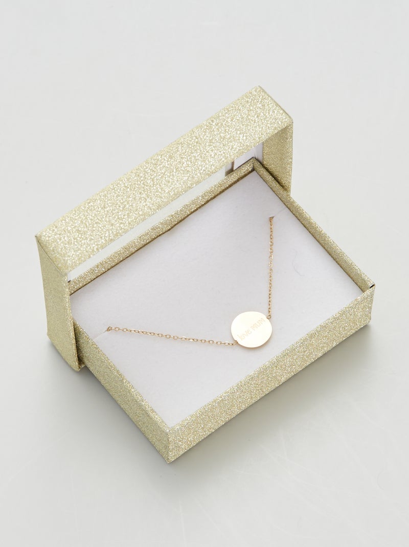 Pulsera 'Love Mum' de acero inoxidable dorado - Kiabi