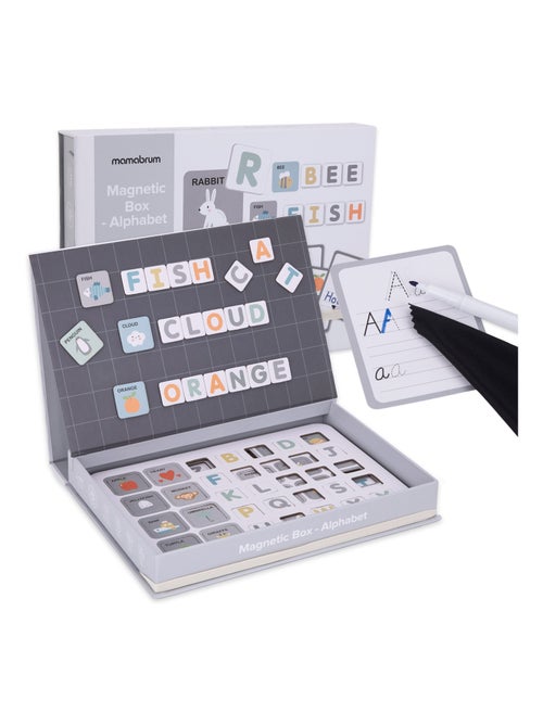 Puzzle magnético educativo letras y palabras niños libro caja pizarra escritura aprendizaje 3-6 años - Kiabi